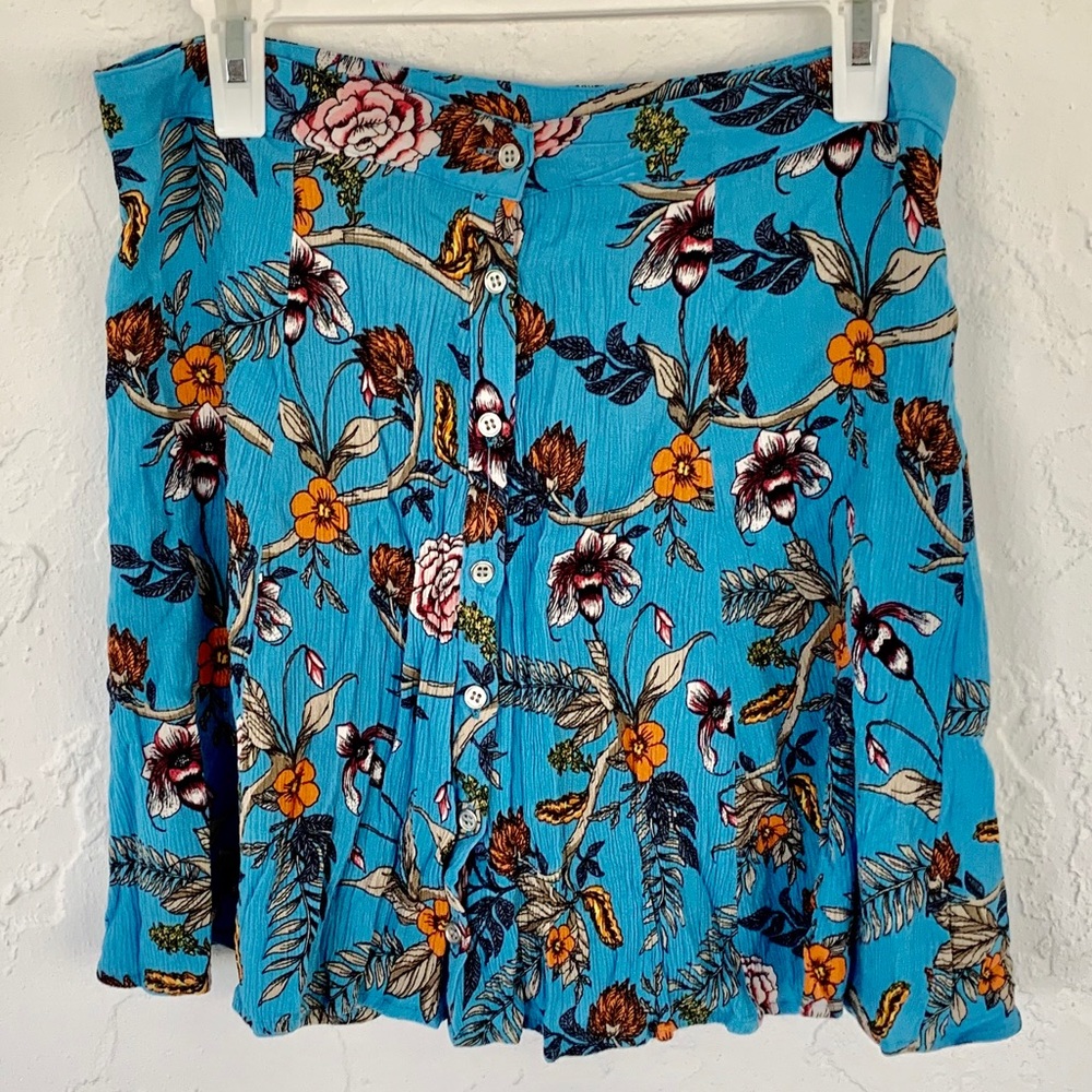 Cotton On floral button down skirt